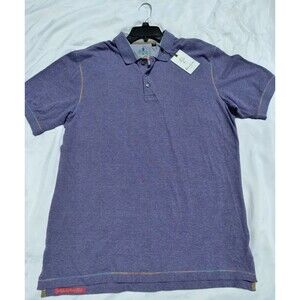Robert Graham Knowledge Wisdom Truth Polo Shirt Heathered Light Purple Men Sz-XL
